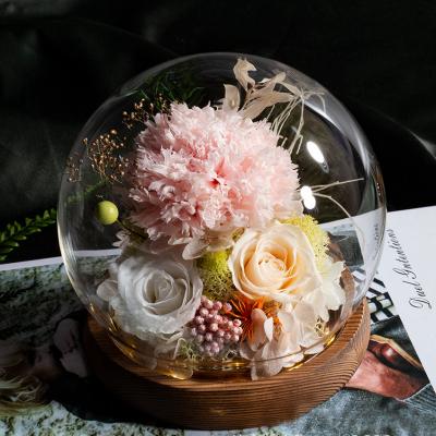 Eternal Carnation Flower True Flower Decoration Gift Box