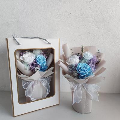 KC-B-003 preserved blue roses bouquets