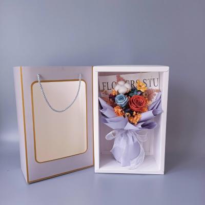 KC-B-013 Orange rose preserved roses bouquets