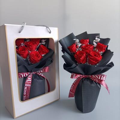 KC-B-009 Red rose preserved roses bouquets