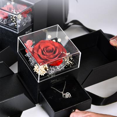 Preserved Flower Double Door Jewelry Box