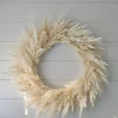 Dried Real Pampas Grass Wreath Hanging Wedding Wreath