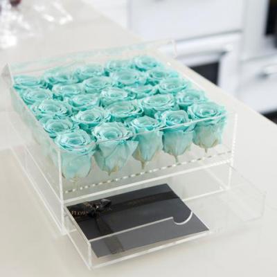 25PCS Preserved Roses With Drawer Storage Box