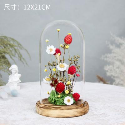 010 Dried Flower Glass Cover Micro Landscape