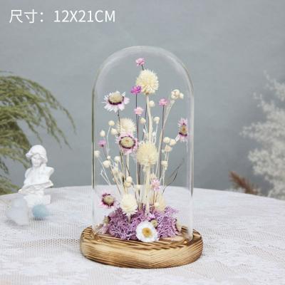 012 Dried Flower Glass Cover Micro Landscape