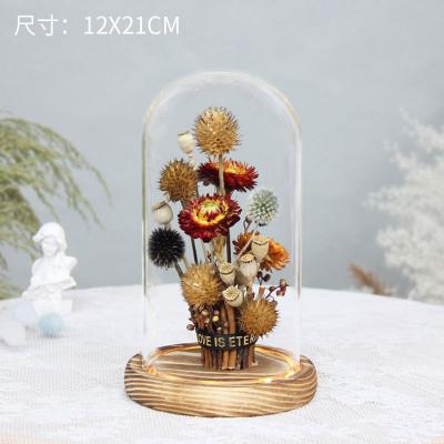 013 Dried Flower Glass Cover Micro Landscape