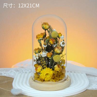 021 Dried Flower Glass Cover Micro Landscape