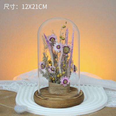 024 Dried Flower Glass Cover Micro Landscape