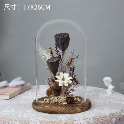 042 Dried Flower Glass Cover Micro Landscape