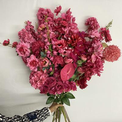 Artificial Rose Red Series Wedding Flowers 25 Kinds Materials Hall Layout Simulation Flower Wedding Road Guide Flower Arrangement High Ceiling Silk Flower 