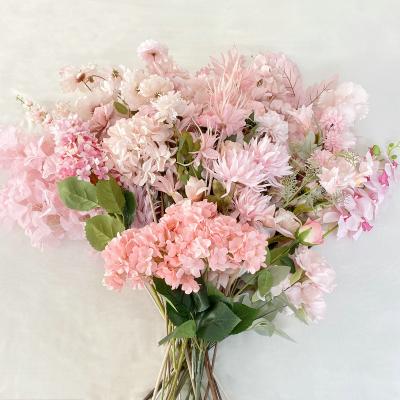 Artificial Pink Series Wedding Flowers 52 Kinds Materials Hall Layout Simulation Flower Wedding Road Guide Flower Arrangement High Ceiling Silk Flower