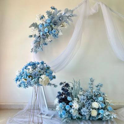 Artificial Light Blue Set Series Wedding Decoration Set Flower Road Guide Flower Arrangement Silk Flower 