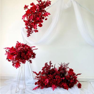 Artificial Red Set Series Wedding Decoration Set Flower Road Guide Flower Arrangement Silk Flower 