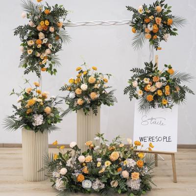 Artificial Oange Wedding Welcome Set Six Flowers