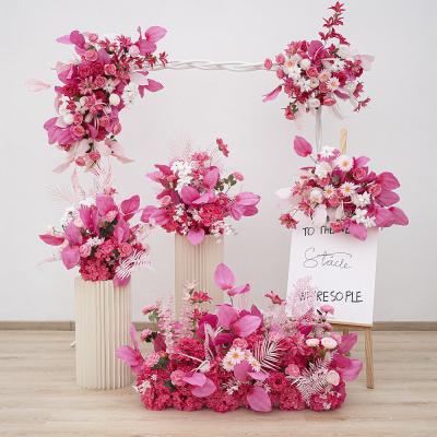 Artificial Rose Red Wedding Welcome Set Six Flowers