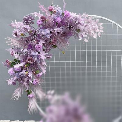 Artificial Purple Wedding Welcome Set Three Flowers